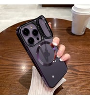 Smcase Apple iPhone 14 Pro Max Kılıf Kamera Korumalı Standlı Magsafeli Cam Kapak