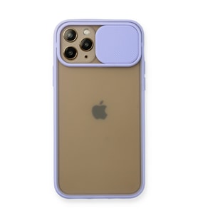 Iphone 11 Kılıf Palm Buzlu Kamera Sürgülü Silikon - Lila