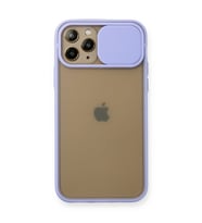 Iphone 11 Kılıf Palm Buzlu Kamera Sürgülü Silikon - Lila