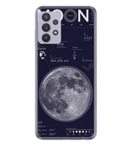 Kılıfland Samsung Galaxy A32 Kılıf Desenli Silikon Resimli Kapak Moon info Kılıf 1424