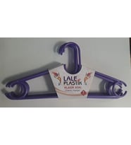LALE PLASTİK ELBİSE ASKISI KLASİK 6 LI KARIŞIK RENKLİ