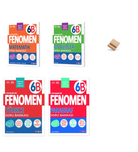 Fenomen 6. Sınıf Maarif 6B Serisi Matematik Fen Türkçe ve Paragraf 4lü Set Soru Bankası + Telefon Standı