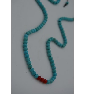 STONEAGE JEWELLERY Mercan ve Turkuaz Taşlı Metalsiz Kolye