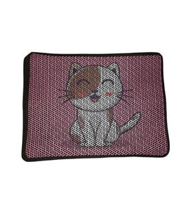 Nanbell Büyük Elekli Çift Katlı Kedi Kumu Paspası 75X59 cm Desenli No:11