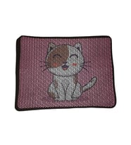 Nanbell Büyük Elekli Çift Katlı Kedi Kumu Paspası 75X59 cm Desenli No:11