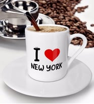 BK Gift I Love New York Tasarımlı Türk Kahvesi Fincanı - Model 1