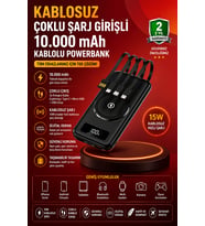 22.5W Hızlı ve 15W Kablosuz Şarj Destekli Akıllı Powerbank