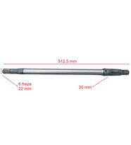 E-Yük Akeso L500 Arka Aks 512,5 Mm 6 Freze 22 Rulman Yatağı 30 Öm