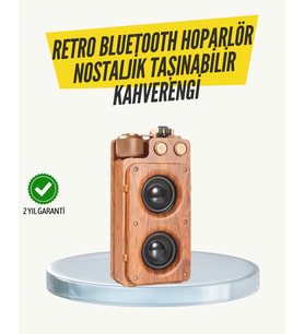 Klasik Görünümlü Bluetooth Hoparlör 360 Derece Stereo Fm Radyo