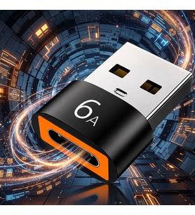 6A USB'den Type-C'ye Adaptör Hızlı Şarj ve Veri Transfer Dönüştürücü Kompakt Mini Adaptör