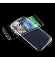 HTC One M8 Kılıf Şeffaf Silikon Hibrit Case (Renksiz)