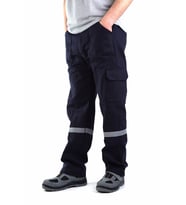 ESER - 16-12 Gabardin Komando Cepli İş Pantolonu Reflektörlü - Yazlık- Lacivert