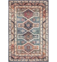 Eliana Home Baskılı, Yıkanabilir Kaymaz Taban Salon Halısı LNA0400 100x150 cm (Kahverengi)