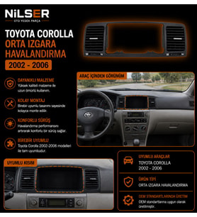 Corolla Orta Kalorifer Izgara 2002-2003-2004-2005-2006