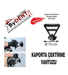 Pdr Manuel Kaporta Çektirme Saplı Vantuz 75mm