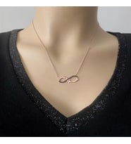 Rose kaplama Canım Annem Gümüş Kolye (Karışık)