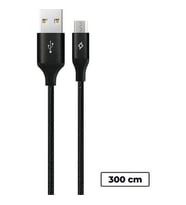 Ttec 2DK22S Alumicable XXL Micro USB Şarj Kablosu 3 Metre Siyah