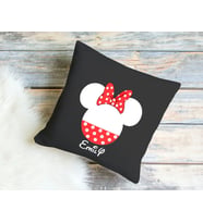 BK Gift Kişiye Özel Disney Tasarımlı Premium Kumaş Siyah Kırlent Yastık, Ev Hediyesi, Ev Dekorasyonu, Dekoratif Hediye-6