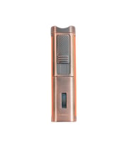 Parmida 3 Torch Pürmüz Sehpalı Gövdesi Turuncu Deri Bronz Metal Puro Çakmağı