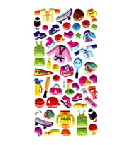 Sticker Kabartmalı Stiker Defter, Planlayıcı Etiket (limlra-005) - 17X9 cm - Spor Beyzbol Golf