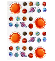 Sticker Kabartmalı A4 Boyutunda Stiker Defter, Planlayıcı Etiket-(lim507) - Güneş sistemi, Gezegenler
