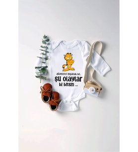 Unisex Bebek Düzelicez Inşallah Be, Şu Olaylar Bi Bitsin Baskılı Body Zıbın