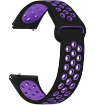 Lexroo Amazfit GTS 4 Mini Rainbow Sport Band Kordon Siyah Mor