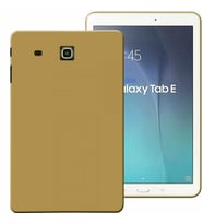 Samsung Galaxy Tab E SM T560 Uyumlu Rubber Yıkanabilir Silikon Kılıf (Gold)