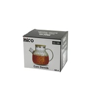 1000ML ABARTMA DESEN CAM DEMLİK BAMBU DIŞ YÜZEY - METAL İÇ YÜZEY - SİLİKON CONTALI KAPAK (5492)