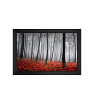 Manzara Temalı Kanvas Tablo 50 x 70 cm Siyah Çerçeve