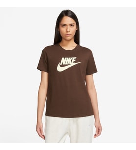 Nike Nike Sportswear Essentials Logo T-Shirt Kahverengi Kadın T-Shirt DX7906-260