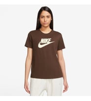 Nike Nike Sportswear Essentials Logo T-Shirt Kahverengi Kadın T-Shirt DX7906-260