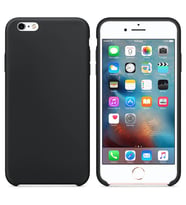 Apple iPhone 6S Plus Altı Açık Liquit Lansman Silikon Gece Siyahı