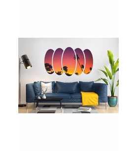 PALMİYE AĞAÇLARI GÜN BATIMI MDF TABLO-3135