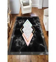 Dijital Kaymaz Taban Yıkanabilir Salon Halısı Mutfak Halısı Koridor Halısı Yolluk ND-HS-288 (Çok Renkli)