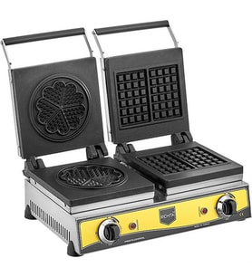 Remta Çiftli Kare + Çiçek Model (21 çap) Waffle Makinası Elektrikli
