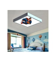 Süpermen Yeni Nesil Avize-60cmx60cm-60w Güç-led 6500k Beyaz Işık-dijital Baskılı Çocuk Avize