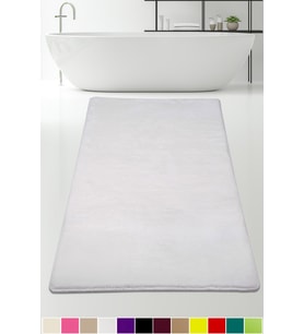 Elite Krem 100x150 cm Büyük Ebat Peluş Banyo Paspası Kaymaz Pufidik Banyo Halısı