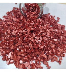 Tahtakale Toptancı Dekoratif Gerçek Cam Kırığı (4-8 MM Arlığında  50 GR) Kırmızı