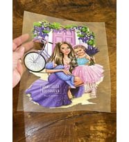 22X18 CM ÜTÜ İLE YAPIŞAN ANNE ÇOCUKLAR TRANSFER BASKI ARMA