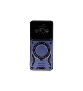 Xiaomi Poco C61 Kılıf Joy Lens Standlı Kapak - Lacivert