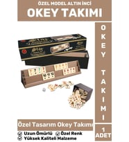 Özel Model Uzun Ömürlü Dayanıklı Aile Ev Arkadaş Kahve Cafe Oyun Takımı ALTIN İNCİ 101 Okey Takımı