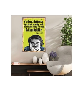 Ahşap Retro Mdf Poster , Komik Sözler , Duvar Yazıları , Manzara ,  Tarih , Edebiyat - Tbl0419