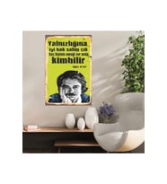 Ahşap Retro Mdf Poster , Komik Sözler , Duvar Yazıları , Manzara ,  Tarih , Edebiyat - Tbl0419