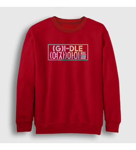 Presmono Unisex Kırmızı Colors K-Pop G I Dle Sweatshirt 396470tt (Kırmızı)