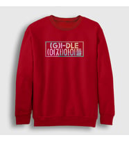 Presmono Unisex Kırmızı Colors K-Pop G I Dle Sweatshirt 396470tt (Kırmızı)