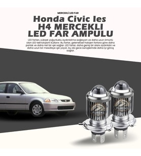 Honda Civic İes Mercek Led Xenon Uzun - Kısa Çift Renk
