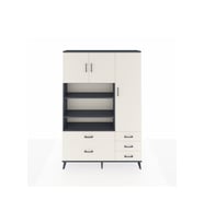 Arges Gardrop 9 Raflı 5 Çekmeceli 3 Kapaklı 132x30x195 Antrasit-Aytaşı