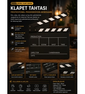 Profesyonel Klaket Tahtası – Film, Video & Sosyal Medya Çekimleri
