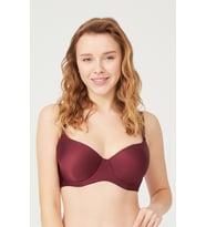 Cansoy 660 Diana Desteksiz Balenli C-Kap Sütyen (Bordo)